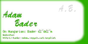 adam bader business card
